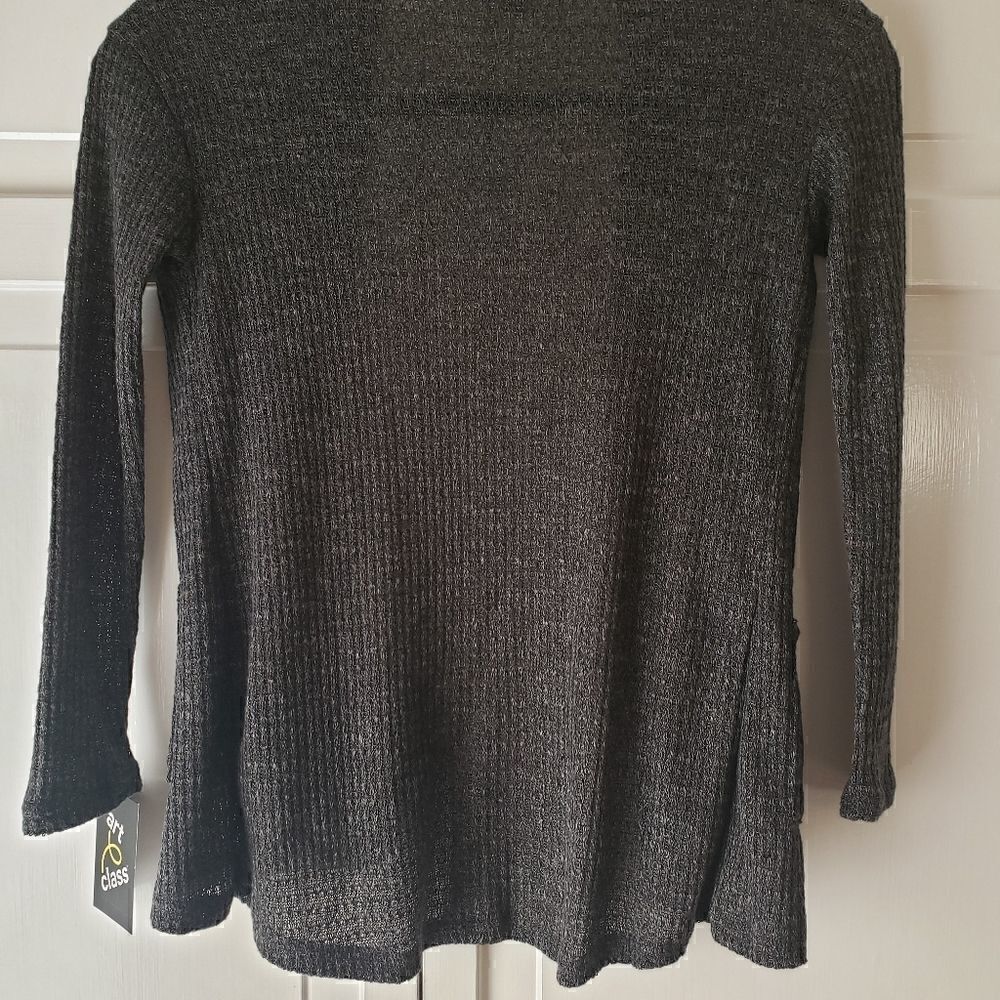 Gray Cardigan With Pockets - Picture 2 of 3
